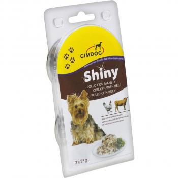 GimDog Shiny Dog Pollo y Buey Comida Húmeda para Perros 2 x 85g