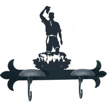 IMEX EL ZORRO El Zorro 11752-Percha pisauvas, 290 mm, Hierro Forjado, Negro, 9x29x23 cm
