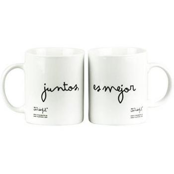 Mr. Wonderful - Set de 2 tazas con mensaje Juntos, es mejor