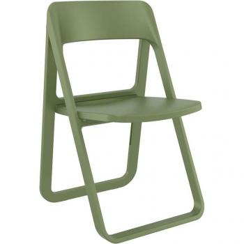 Dream Olive Green Polypropylene Indoor and Outdoor Folding Chair
