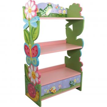 Fantasy Fields Magic Garden 3-Tier Wooden Bookcase and Storage Drawers - Pink