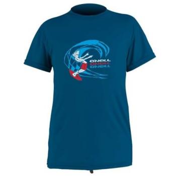 Camiseta O'Neill Toddler O'Zone Sun manga corta azul rojo niño - 50+ UFP protección solar