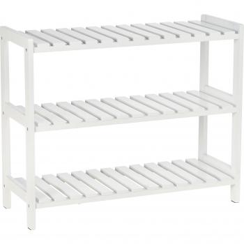 Homcom Zapatero de Madera de 3 Niveles para 9 Pares de Zapatos en Blanco