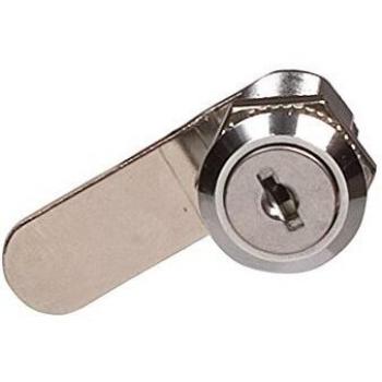 amig - Cerradura de Buzón de Acero Niquelado con Lengüeta Recta de 53 mm Mod.5A, Cierre de Seguridad para Correo con 2 Llaves en Bruto, Medidas: Ø18 x 29 x 53 mm, Fácil de Instalar, Plateado