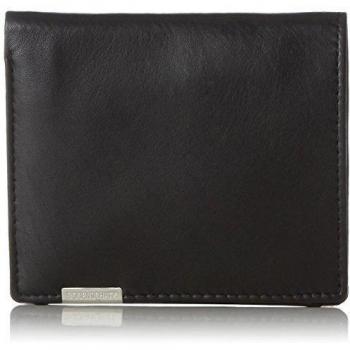 Bodenschatz Bergamo - Monedero de cuero unisex, color negro, talla 9x10x1 cm