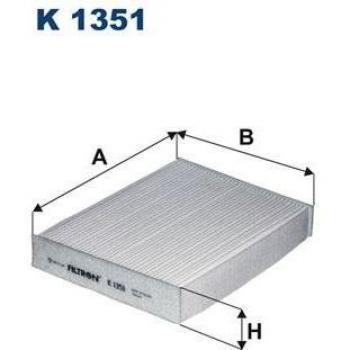 Filtro de habitáculo FILTRON K 1351 - Filtro de aire para el compartimento del pasajero, diseñado para mejorar la calidad del aire dentro del vehículo, compatible con diversas marcas y modelos, fabricado con materiales de alta calidad que