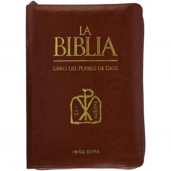 La Biblia. Libro del Pueblo de Dios: Edición símil piel con cremallera
