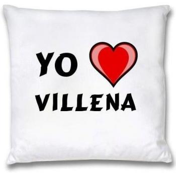 Ropa de almohada blanca con Amo Villena