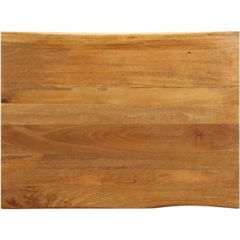 Tablero de mesa borde natural madera maciza mango 100x80x3,8 cm