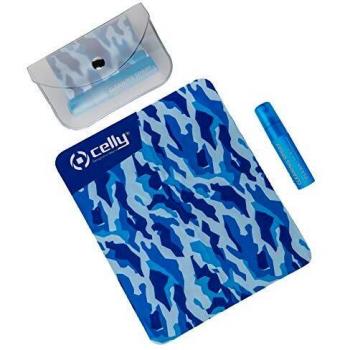 Kit de Limpieza Celly Universal con Paño Seco y Spray 5ml Azul