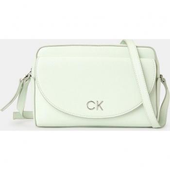 Calvin Klein Green Zip Logo Crossbody Bag