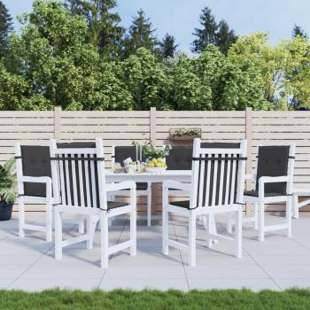 Cojines para silla de jardín 6 piezas Negro 100x50x3 cm Tela Oxford
