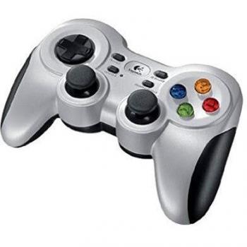 Logitech F710 Wireless Gamepad, 2.4 GHz Wireless With USB Nano-Receiver, Controller Dual Vibration Feedback, 4 Switch D-Pad, PC - Grey/Black