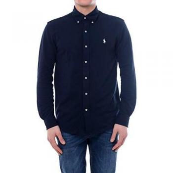 Ralph Lauren Mod. 710654408 CAMICIE Piqué Slim fit Uomo Aviator Navy XL