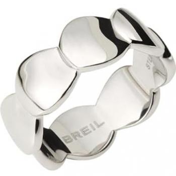 Anillo B WHISPER de BREIL para mujer en acero y plata, talla 14, sin piedras