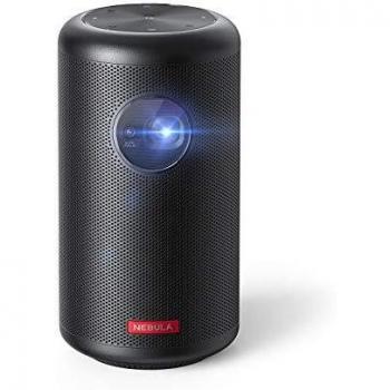 Anker Nebula Capsule MAX, Mini proyector portátil con 200 lúmenes ANSI, Altavoz de 8 W, proyector de películas, Imagen de 100 Pulgadas, 4 Horas de reproducción de vídeo, proyector para Exteriores