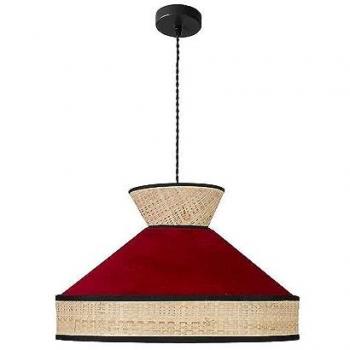 Colgante Fabrizio 1xe27 Natural/Rojo 50x50 cm