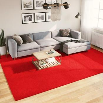 Alfombra de pelo corto OVIEDO 240x340 cm Color Antracita, Beige, Crema y Rojo - Alfombra de Área para Sala de Estar, Dormitorio, Habitación y Salón