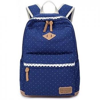 Cloud-Castle Muchachas de la manera morral de la escuela de las señoras mochilas mochila de lona schoolbag con elegante encaje