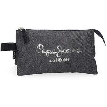 Estuche Pepe Jeans emi Tres Compartimentos, Azul, 22x12x5 cms