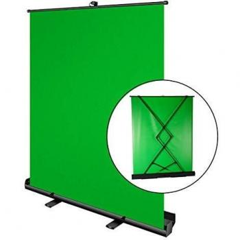 Pantalla Croma Verde, Portatil de 180 x 148cm, Luxscreen Chromakey Plegable para Eliminación del Fondo Croma, con Ajuste desplegable, Tejido Verde Chroma Antiarrugas, Estuche de Aluminio