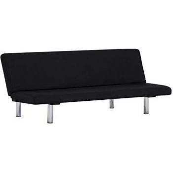 SengentoStyle Slaapbank polyester zwart