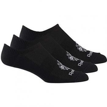 Reebok Cl Fo Invisible 3P Calcetines, Unisex Adulto, Negro, 35/38