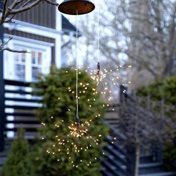 Lámpara colgante LED solar Firework con luz blanca y diseño elegante