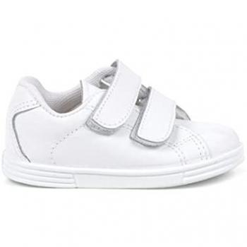 Zapatillas Deportivas de Piel Lavable para Bebés y Niños Talla 34 Color Blanco