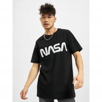 Camiseta de Manga Corta Negra NASA Worm para Hombre
