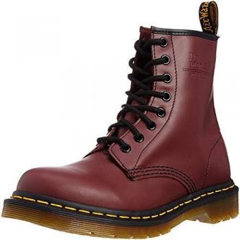 Dr. Martens Classic 1460 Smooth Leather Boots, Red, Female, Size: 7 UK