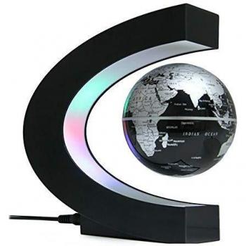 Coriver Globo flotante con luces LED Interruptor táctil Lámpara de globo magnético Formas C Levitación Globo del mundo Luz para decoración de escritorio Gadgets