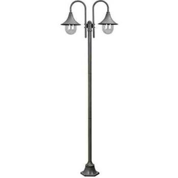 vidaXL Farolas de Jardín con 2 Luces Aluminio Blanca 220 cm Iluminación Patio