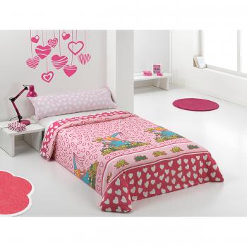 Kukuxumusu Princesas Funda nórdica 2P, Poliéster, Multicolor, Individual, Cama de 90cm