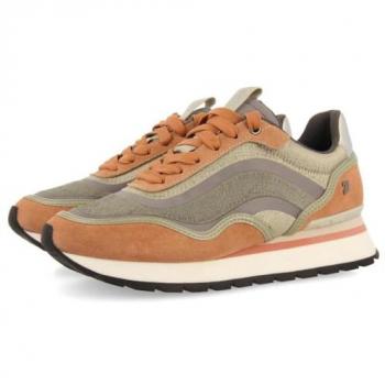 Gioseppo Bojnice 73449-P_Teja - Sneakers de piel con plantilla anatómica extraíble, color teja, talla 39 EU