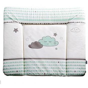 Alfombrilla de cambiador roba de 85x75 cm, coleccion textil robaHappy cloud, suave alfombrilla de cambiador para bebé recubierto con pelicula de PU