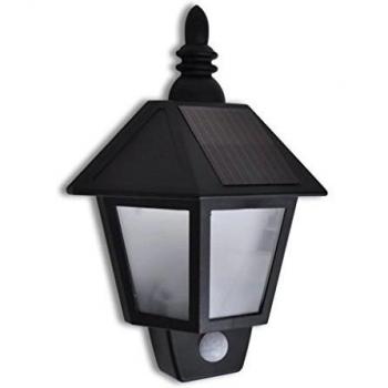Outdoor Solar Lamp Set 6 pcs Fence Light Gutter Light Black