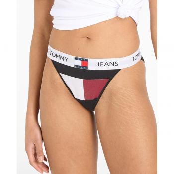 Tommy Hilfiger Tanga Heritage con inscripción - Tanga de mujer, diseño clásico, logo de la marca en la parte delantera, tejido suave y elástico, comodidad y ajuste perfecto
