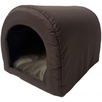 Caseta para perro cueva cama marrón 40 x 33 x 29 cm