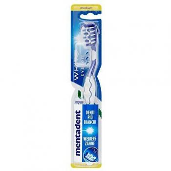 MENTADENT Cepillo White System medio + funda para sillas.
