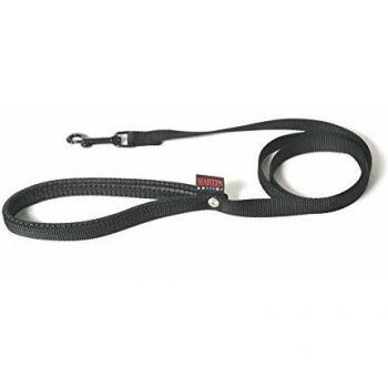 Correa para perro de nylon confort 2,5 cm - Longitud: 120 cm - Negra