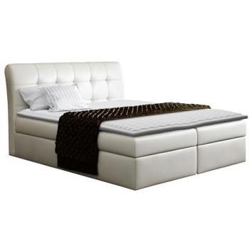 Cama Continental Baltimore 110 - Doble, Cuero Ecológico, 200x217x123cm