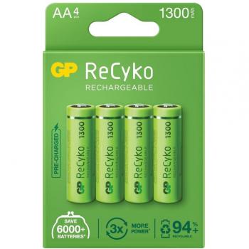 Pilas recargables GP R6 AKU 4BL ReCyko+ 1300mAh (Verde)