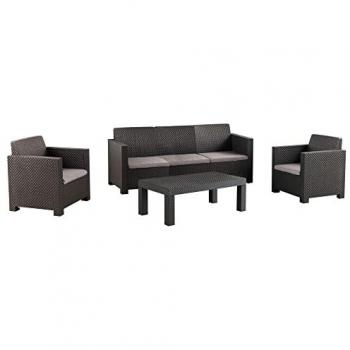 Conjunto de Muebles de Jardín Belice - Resina Inyectada Grafito