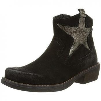 Unisa WAYLON_OS_SV - Botas de cuero para niña, Negro