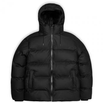 Rains Alta Unisex Puffer Jacket - Black - Regular Fit