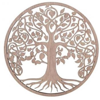 Colgante Árbol de la Vida Dorado de Madera 30*1*30cm Signes Grimalt By SIGRIS