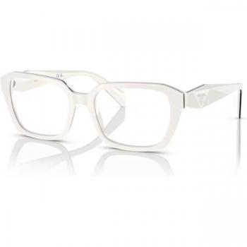 Prada PR 14ZV 12J1O1 Women's Eyeglasses White Size 52 - Blue Light Block Available