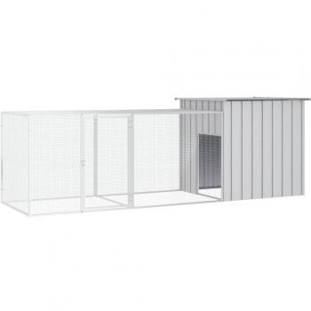 Galvanised Steel Chicken Cage Grey 300x91x100 cm
