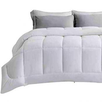 Bedsure Edredon Cama 90 Invierno - Relleno Nordico 155x220 cm de 450 gr/m² para Cama Individual 90x190, Fibra Suave y Caliente, Gordo y Blanco